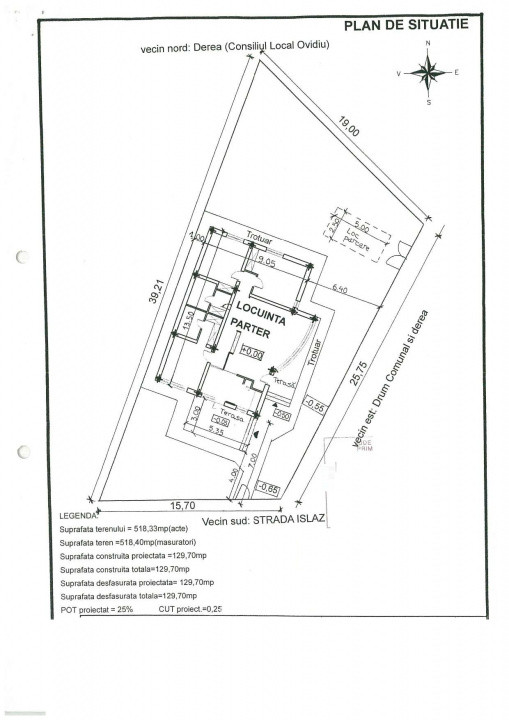 Poiana (Ovidiu) , imobil 4 camere decomandate, constructie 2012