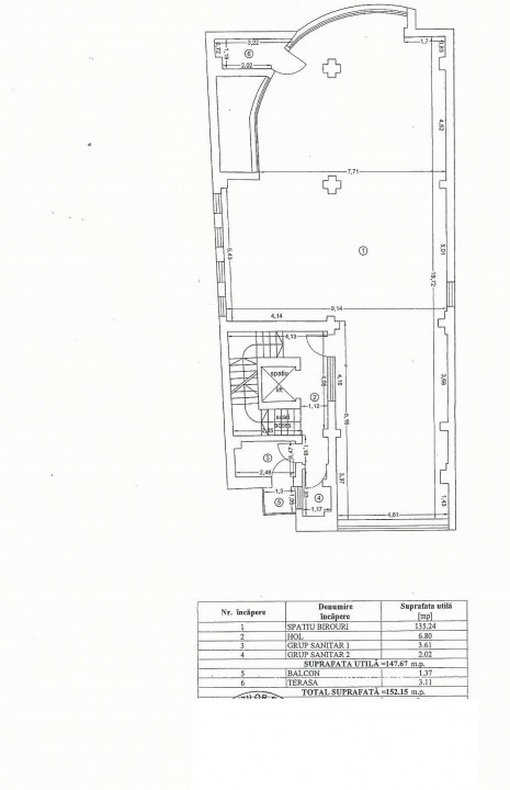 Ultracentral, SPATIU EXCLUSIV BIROURI, etaj 1,  163 mp.