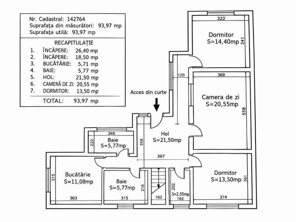 Ultracentral, spatiu BIROURI, parter, 94 mp., curte