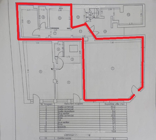 Ultracentral, artera intens circulata, spatiu 91 mp.