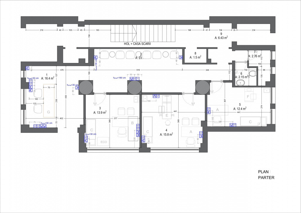 Piata Ovidiu, SPATIU COMERCIAL din constructie, 220 mp., amenajat 2024