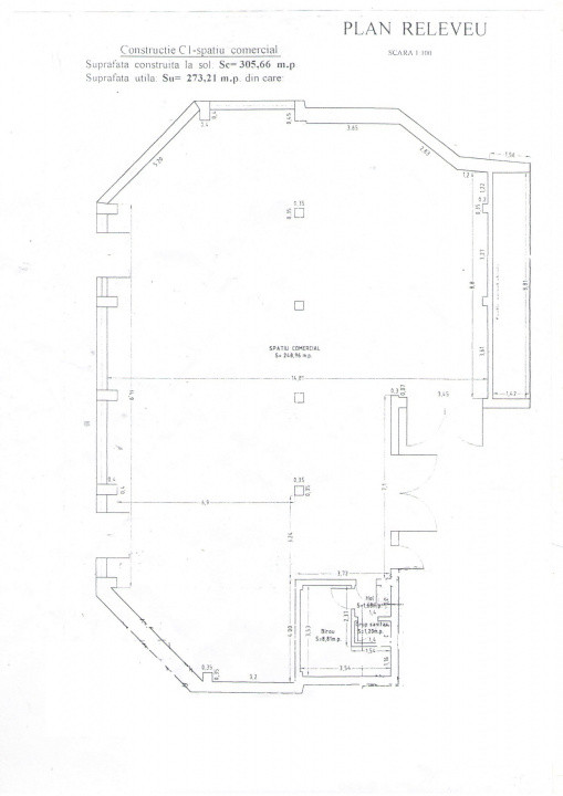 Casa de Cultura, spatiu comercial, artera traficata, vizibil, 306 mp.