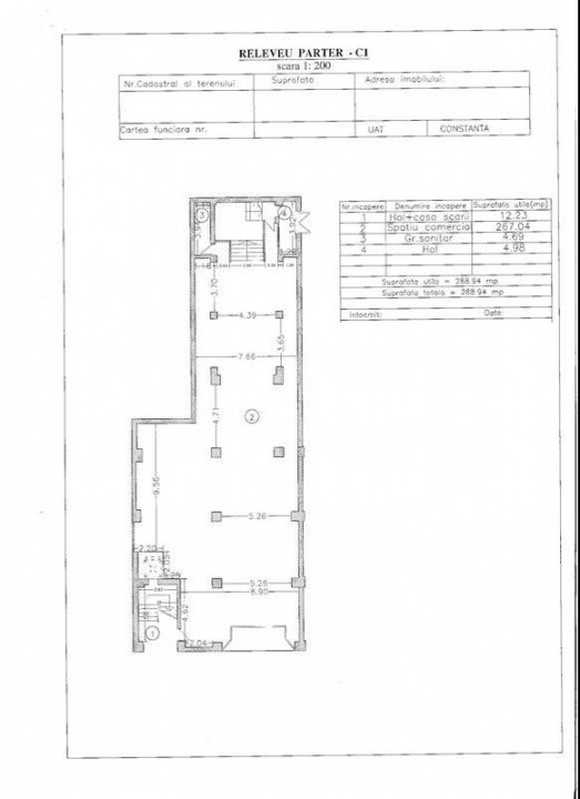 Ultracentral, spatiu comercial cu destinatie specifica, 620 mp.