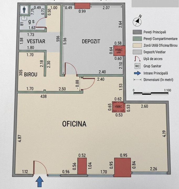 Ultracentral - Primarie, spatiu comercial, 90 mp.