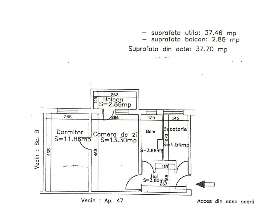 Km. 4-5, apartament 2 camere, etaj 1, liber