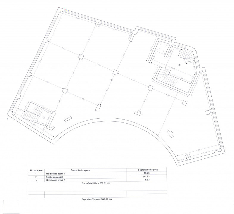 Tomis Nord, spatiu IDEAL BIROURI - 300 mp., finisat 2023