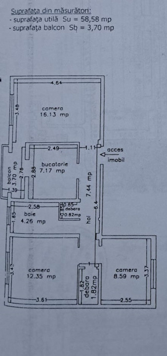 Navodari, 3 camere decomandate, amenajat integral