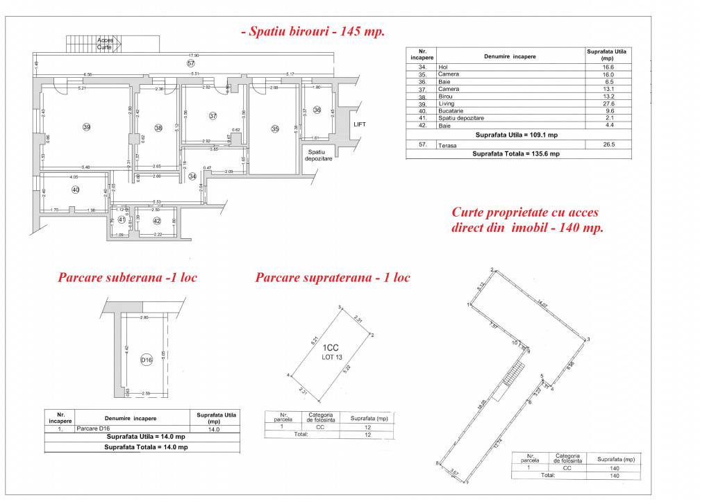 Tomis Nord, spatiu ideal BIROURI, 300 mp., curte, 2 locuri parcare
