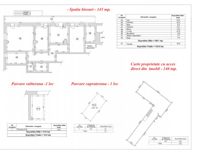 Tomis Nord, spatiu ideal BIROURI, 300 mp., curte, 2 locuri parcare