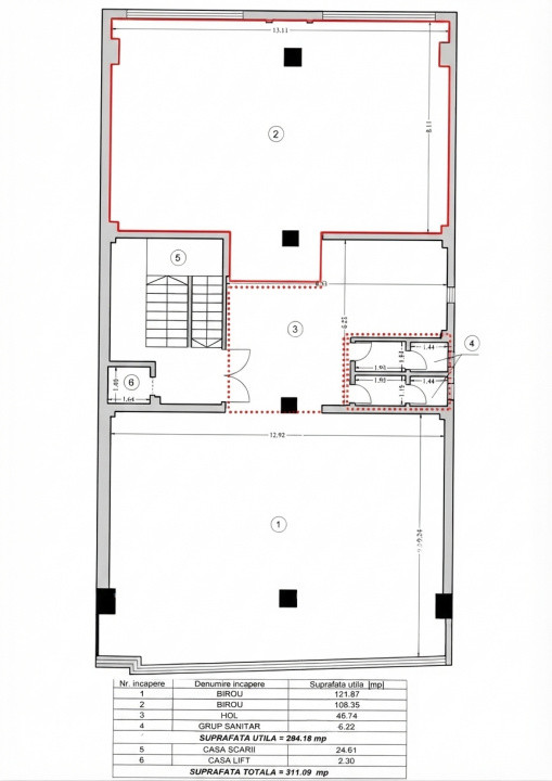 Delfinariu-bd. Mamaia, spatiu birouri, 120 mp., (ne)compartimentat.