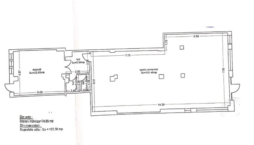 INEL II - zona traficata, spatiu comercial, 133 mp.