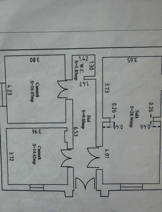 Tomis II , casa IDEAL BIROURI, 3 camere, curte proprie 100 mp.