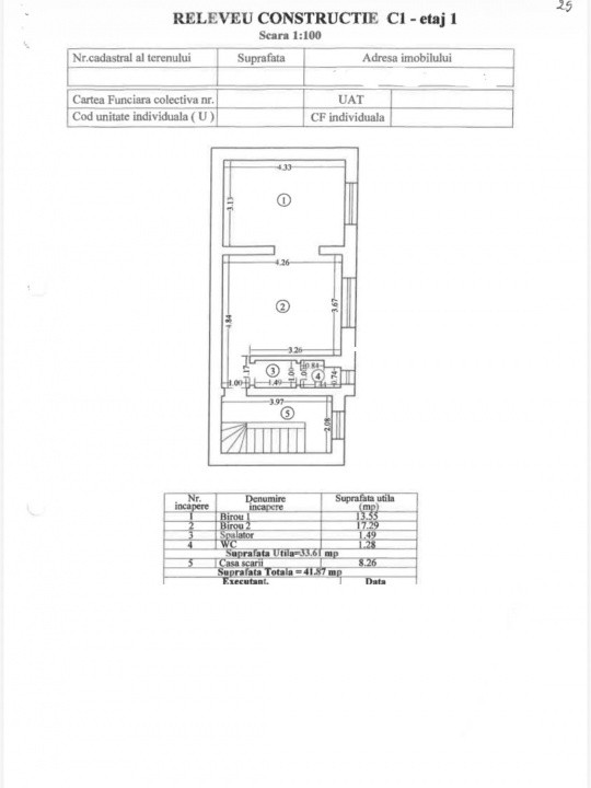Ultracentral - cladire comercială  de închiriat – S+P+2+M –