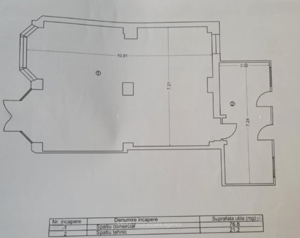 Casa de Cultura, spatiu comercial, 100 mp.