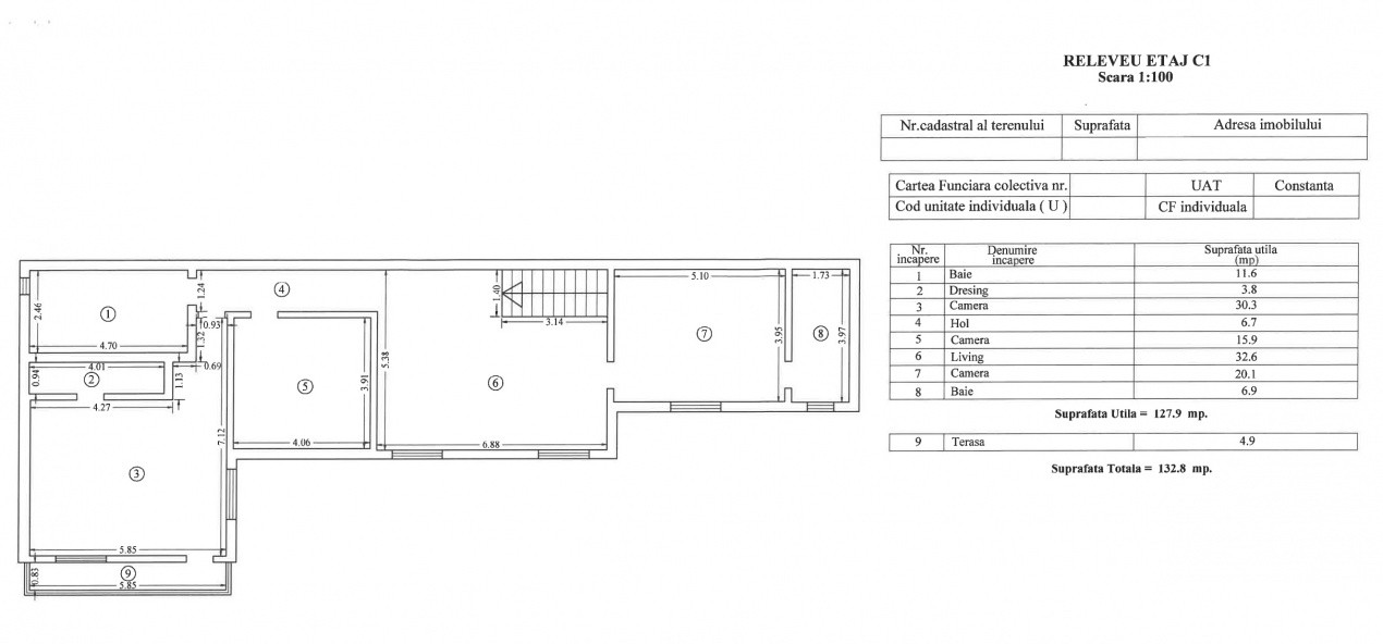 Tomis II, 7camere, ideal sediu firmă / activități de birouri