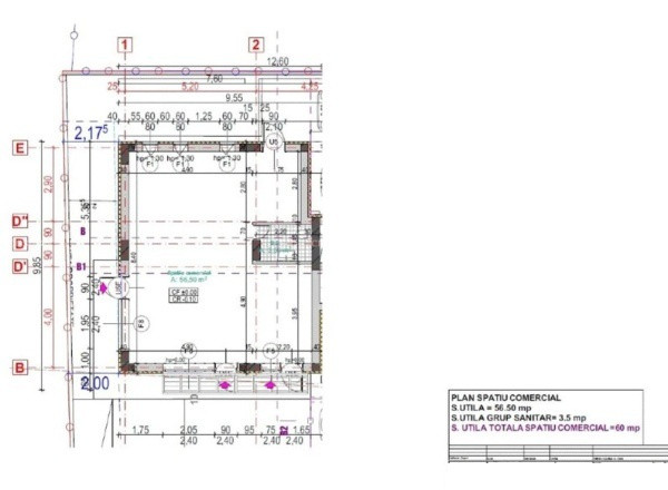Kamsas - Baba Novac, spatiu comercial 65 mp., 2 locuri parcare