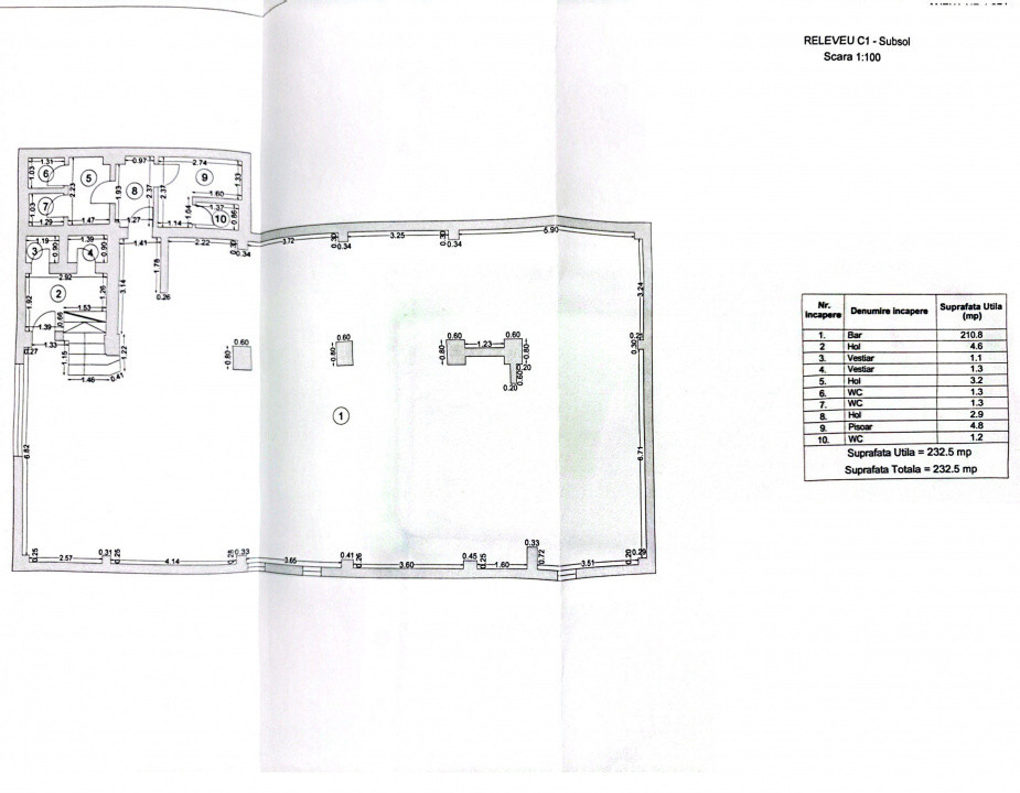 Tomis Nord, spatiu comercial 232 mp.
