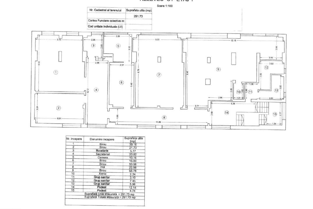 ICIL, spatiu IDEAL BIROURI ,  compartimentat, 290 mp., locuri de parcare 