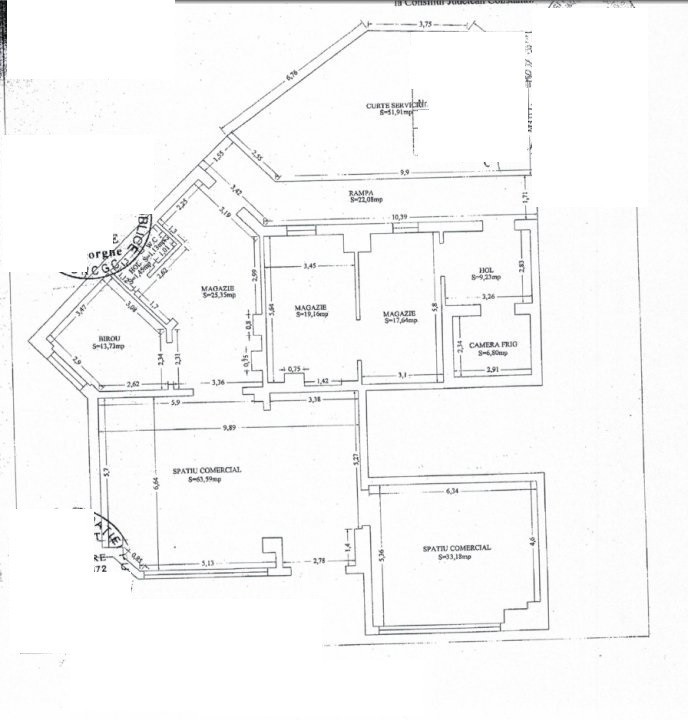 Faleza Nord, spatiu comercial din constructie 190 mp. , 5 camere, curte