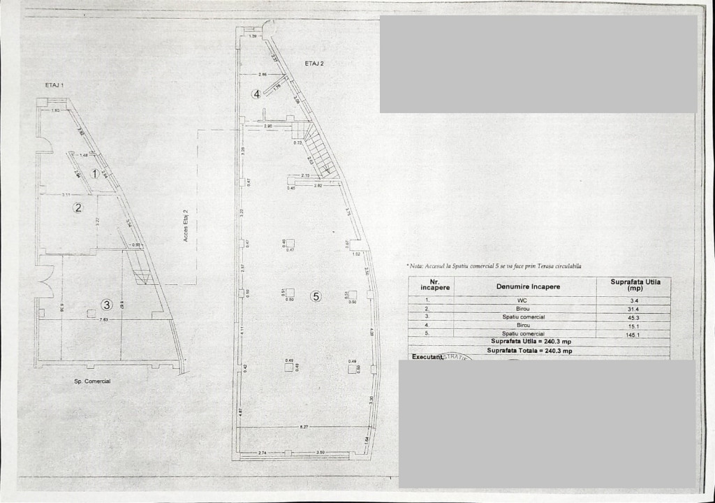 Faleza Nord , spatiu COMERCIAL/BIROURI, 240 mp., 7 locuri de parcare