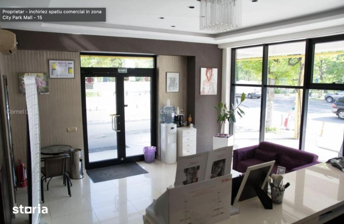 Spatiu comercial zona City Park Mall , stradal, 85 mp.
