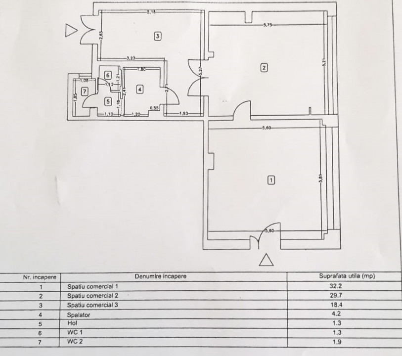 Victoria, SPATIU COMERCIAL din constructie, 90 mp., amenajat