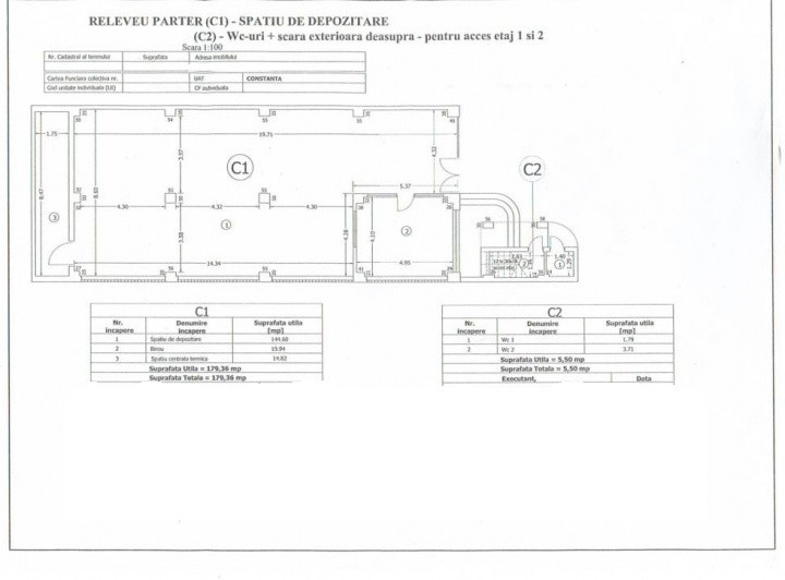 Aurel Vlaicu, spatiu comercial  P+1, 300 mp., curte