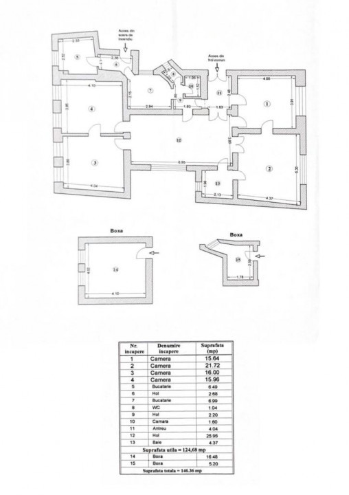 Piata Ovidiu (Centrul Vechi), SPATIU IDEAL BIROURI, 146 mp., 5 camere