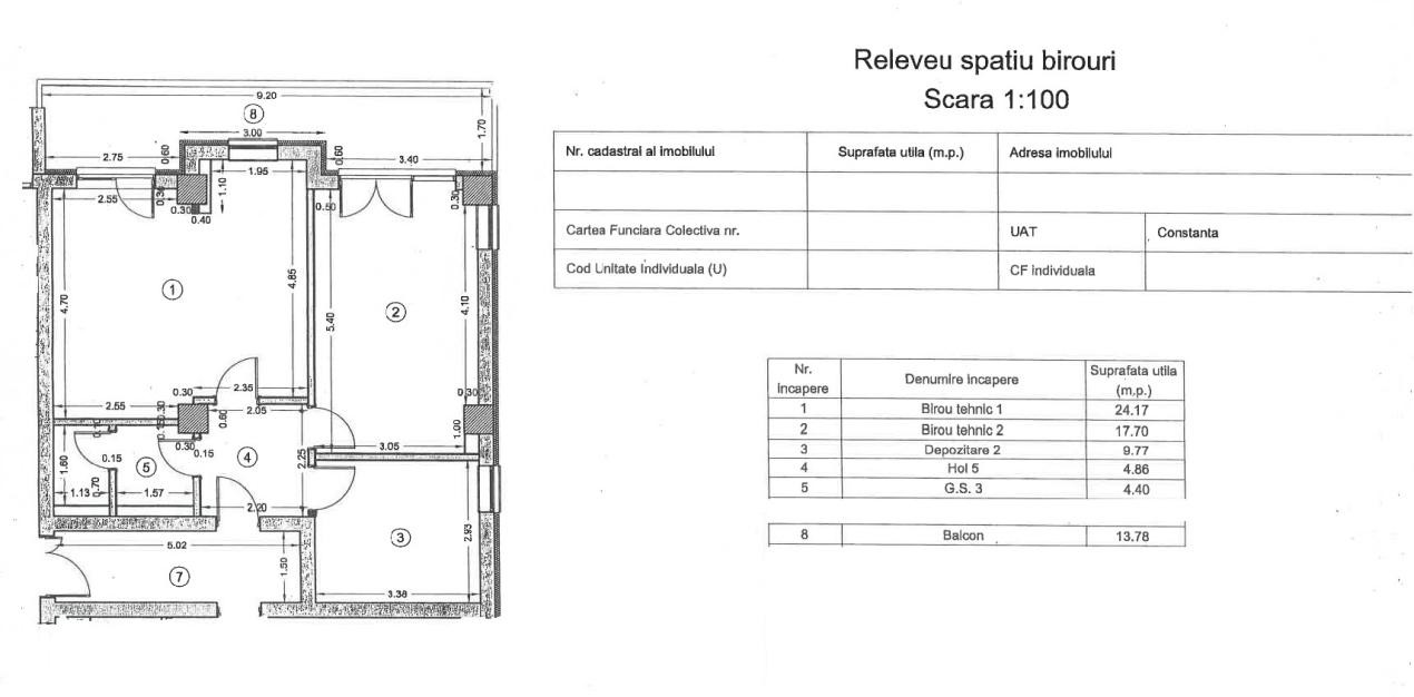 Spatiu birouri, renovat 2026, 144 mp., 4 locuri de parcare