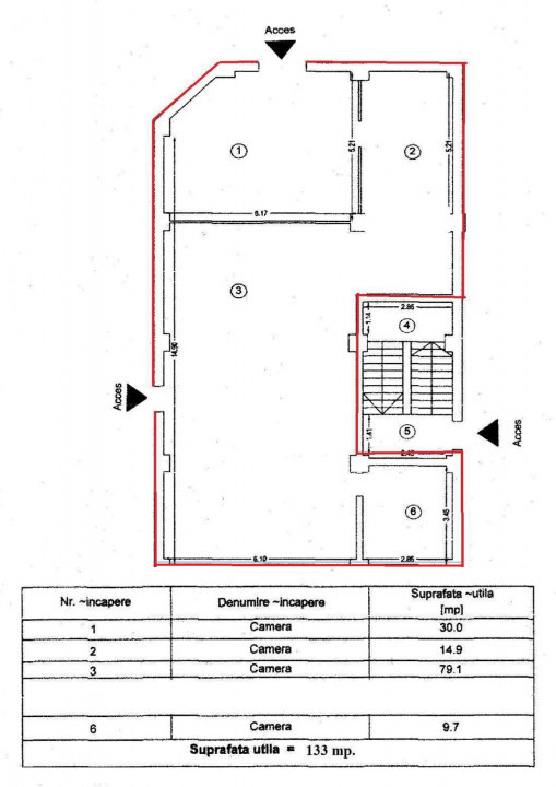 Centru, spatiu comercial 133 mp., destinatie specifica, 2 intrari