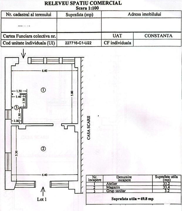 Inel II - spatiu comercial stradal, curent trifazic, 2 cai de acces, rampa