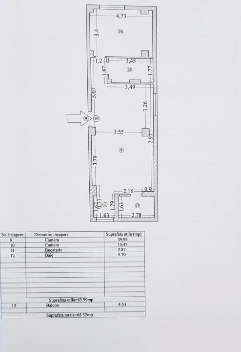 Trocadero - apartament 2 camere de vânzare ,70 mp., mobilat/utilat integral